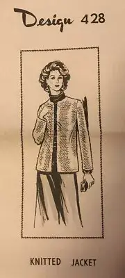 #428 Vintage Jacket Pattern to Knit (Reproduction) 12-16