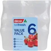 Decor Tellfresh Food Container, Set of 6