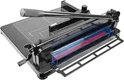 Heavy Duty Paper Cutter, 17" A3 Guillotine Trimmer with Clear Cutting Guide Grids, 400 Sheets Capacity, Metal Base, for Factory School Office Accessories