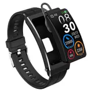 K13S 1.14 inch 2-in-1 Smart Bracelet with Headset Life Waterproof Bluetooth Calling Sports Watch Black