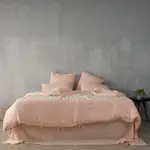 Dusk Linen Duvet Set - 100% French Flax Linen, Queen / Dusk