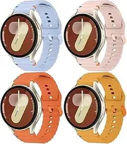 [IXTRA] Sport Band for Samsung Galaxy Watch 7 Band 40mm 44mm,No Gap Soft Silicone Strap for Galaxy Watch 6 5 4 FE Band 40mm 44mm/Galaxy Watch 6/4 Classic 47mm 43mm 46mm 42mm/Watch 5 Pro 45mm Men Women