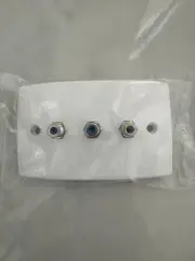 FOXTEL WALL PLATES TRIPLE OUTLET 3 X F FEMALE TO F FEMALE 3GHz , QTY X 5