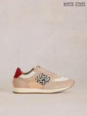 White Stuff Natural Leopard Print Ruby Runner Trainers (AK3308) | $196