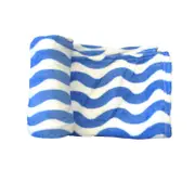 Blue Wave Ultra Soft Coral Fleece Baby Throw Blanket 70 x 100 cm