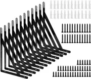 Heavy Duty Shelf Brackets, w/ Screws, Metal Supports, Wall Mount, Angle Bracket