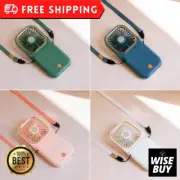 Mini Cooling Fan Foldable Neck Hanging Fan USB Adjustable Rechargeable Cooler