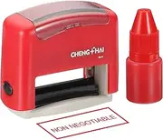 uxcell Non Negotiable Self Inking Rubber Stamp, Office Ink Business Stamp for Office Documents, Paperwork, Warehouse, Label (Red)