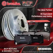 Rear BCP Disc Rotors + Brembo Brake Pads for Subaru Impreza G3 GE GH GR GR (for: Subaru)