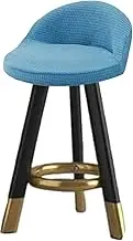 Set of 1/2/4 Bar Stools Cover Round，Counter Short Back Bar Chair Slipcovers，Grey/Green Jacquard Stretch Curved Arms Accent Chair Cover for Counter/Kitchen/Bar/Dining/Cafe(A11,1PCS)