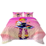 Colorful Girl Rainbow Punk Coverlet