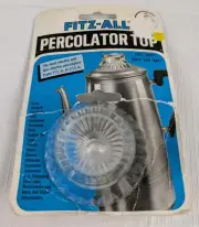 Vintage Fitz All Percolator Top NIP Glass & Metal Fits Most Percolators READ