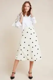 Anthropologie ANDREA TEXTURED MIDI SKIRT size PXS XSP nwt new