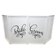 ProX XF-SBRGR20X2 Bride and Groom Facade Enhancement Scrims - Black Script