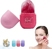 [Rcool] Ice Face Roller 2021& Gua Sha,Face Massager,Facial Beauty Ice Roller Skin Care Tools,Skin Care Products-For Face&Eyes,Remove Fine Lines,Shrink Pores,Reduce Acne and Lubricate the Skin. (Pink)