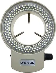 QAREQU 144 LED Ring Light Adjustable Illuminator for HDMI Camera Microscope Brightness, 2.48 inch Mounting Diameter