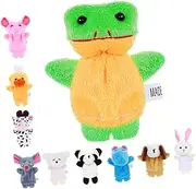 Vaguelly Story Telling Toys 10pcs Animal Finger Puppet for Toddlers Soft and Comfortable