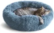 Whiskers & Friends Cat Bed, Cat Beds for Indoor Cats Washable, Small Dog Bed ...