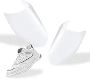 [QTMMC] 12 Pairs Shoe Tree Plastic Shoe Stretchers Crease Protectors Shoe Shaper Clear Boot Inserts Stretchers Maintain Shape Guards Fit for Men Women Adult Kids Shoes All UK Sizes, Clear, One Size