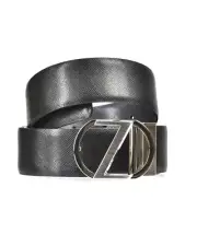 Zegna Belt DOUBLE FACE Leather ITALY Man Black BSAFM2965A NEN Sz.115 MAKE OFFER