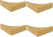 KYIEN Gold Metal Corner Protector 65MM 4 Pack Decorative Corner Brackets for Wood Furniture Sliding Barn Door Table Desk Antirust Zinc Alloy Cover Guard with Screws