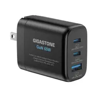 在飛比找PChome24h購物優惠-GIGASTONE 立達 65W GaN氮化鎵三孔USB-C