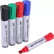 - Jumbo Permanent Markers, 4 Pack, Assorted Color, Chisel Tip, Large, King, Colo