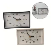 Easy to Read Analog Alarm Clock Silent Non Ticking Small Clock for Home Decor