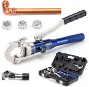 IBOSAD Copper Tube Fittings Hydraulic Pipe Crimping Tool with 1/2",3/4" and 1" J