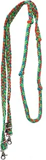 CHALLENGER Horse Roping Knotted Tack Western Barrel Reins Nylon Braided 607484.