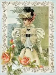 Whimsy Dust Victorian Lady Quilt Block Multi Szs FrEE ShiP WoRld Wide (S9