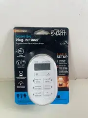 GE MyTouchSmart Simple Set Up Indoor Digital Timer Plug-In 26892