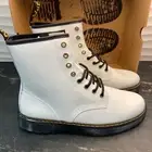 Dr. Martens Zavala 8 eye combat Boots Size 10 Womens / Mens 9 White NEW