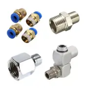 1/4'' BSP Straight Connector Male/ Female to 1/8'' BSP Airbrush Hose Connector