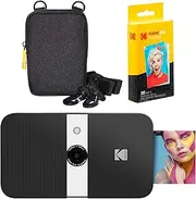 [KODAK] Smile Instant Print Digital Camera (Black/White) Soft Case Kit