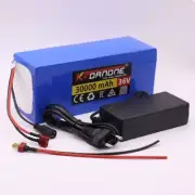 New Li-ion Battery 36V 30Ah 10S4P BMS electric bicycle T Plug +42V 2A charger