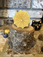 Spider Web Halloween Candle