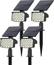 NACINIC Solar Spotlight for Outdoor Garden, 27 LED Solar Lights for Outdoor Garden, 3 Modes IP65 Waterproof Solar Spotlight Outdoor 6500 K Cool White for Garden, Yard, Path, Driveway, Walkway, Pool