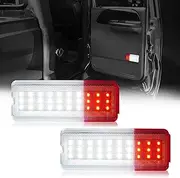 D-Lumina LED Interior Door Lights Courtesy Door Light Assembly Front or Rear Door Reflectors Panel Compatible with Fo-rd 1999-2007 F250 F350 F450 F550 Super Duty ＆ 2000-2005 Excursion, Pack of 2