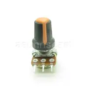 10 X 10K Ohm Linear Taper Potentiometer B10K Panel Pot + Orange Black Knob Cap