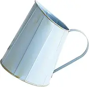 Toyvian Retro Hand Holding Flower Bucket Rustic Can Chic Vase Vintage Can Floral Buckets Tall Flower Holder Retro Bucket Adornment Vintage Bucket Rustic Flower Holder Sky-Blue Iron