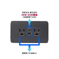 在飛比找特力屋線上購物優惠-【易智快充】30W USB插座面板for國際牌®Risna®