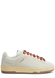 Lanvin Lite Curb Suede Sneakers - White - 4 4