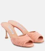 [Manolo Blahnik] Manolo Blahnik Pirua 70 suede mules AU 6 orange