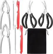 Seafood Cracker Tool Set with Lobster Sheller Stainless Steel Crab Crackers Crab