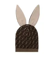 Fendi Kids FF Motif Bunny Ears Beanie I Multicolor