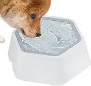 Dog Water Bowl | Spill-Proof Slow Water Feeder for Dogs and Cats | Anti-Slip Pet Water Bowl with No-Splash Design for Messy Drinkers | Outdoor Travel Water Dispenser for Pets and Animal Hydration Need