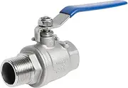 304 Stainless Steel Water Pipe Valves Ball Valve Switch, for Swimming Pool Handle Thread Valves (Size : 2")