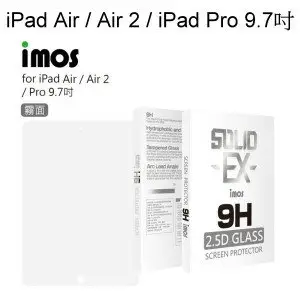 出清【iMOS】霧面玻璃手感保護貼 9H強化 Apple iPad Air / Air 2 / iPad Pro 9.7吋 平板 防指紋
