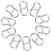 Double Opening Necklace Clasps Necklace Clasp and Closures Stainless Steel S Biner Carabiner Lock Bracelet Connector Shortener Necklace Clip